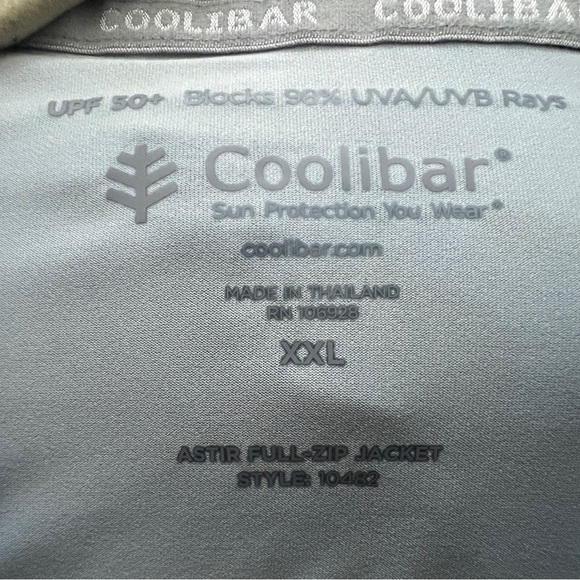 Woman’s Coolibar UPF50 Astir Full Zip Jacked Black/ Blue Camo Thumbholes Hoody - Picture 3 of 6